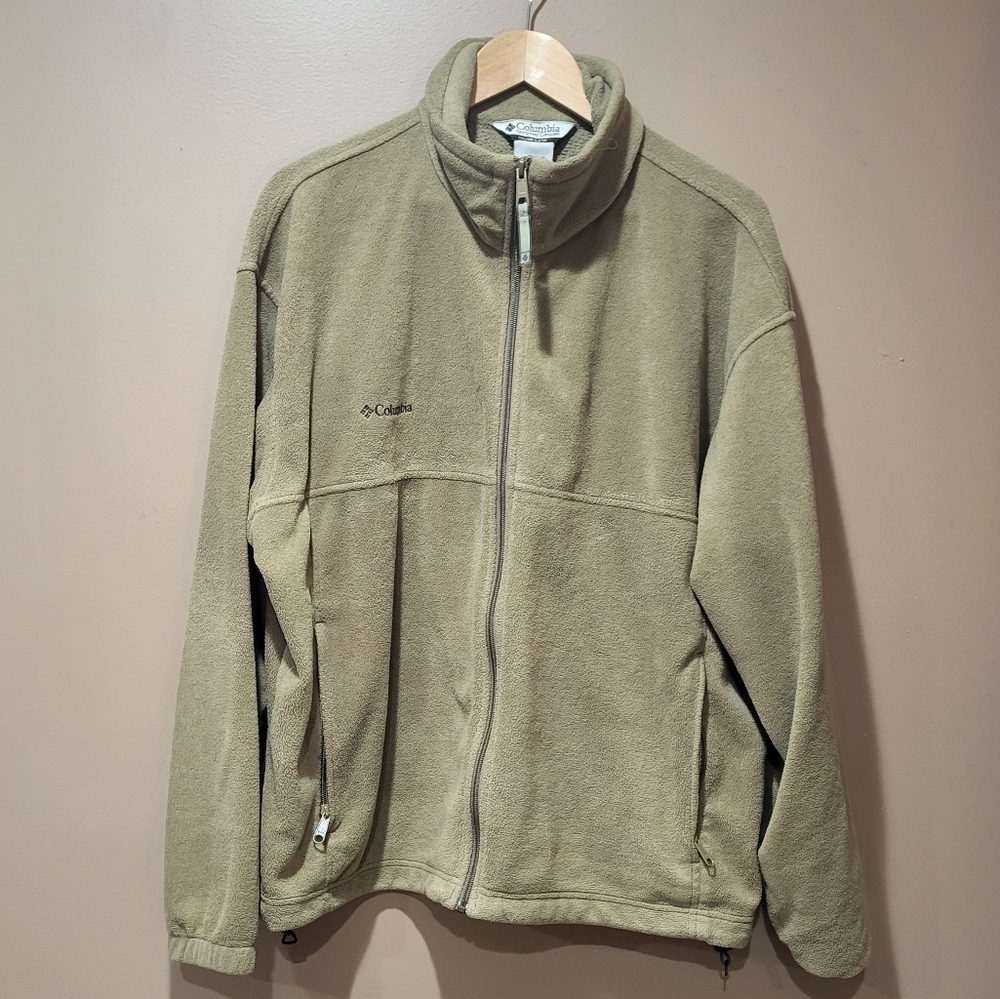 Columbia Men's Steens Mountain Full Zip Fleece Jacket Stone Green sz XL